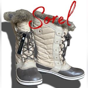 SOREL Women's TOFINO ll Fur-Lined Winter Boots - Gray and Cream